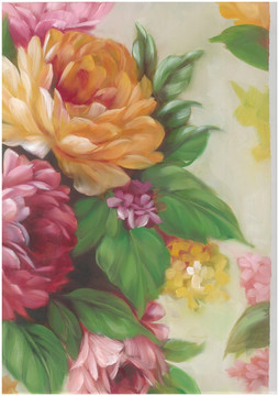 油畫花卉圖案