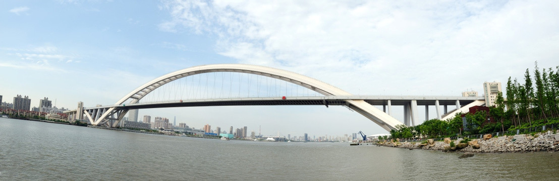 上海世博卢浦大桥全景图