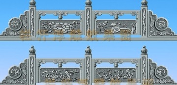 欄桿浮雕效果圖