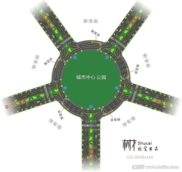 城市中心道路规划图