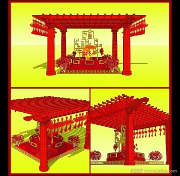 新年場(chǎng)景布置 裝飾