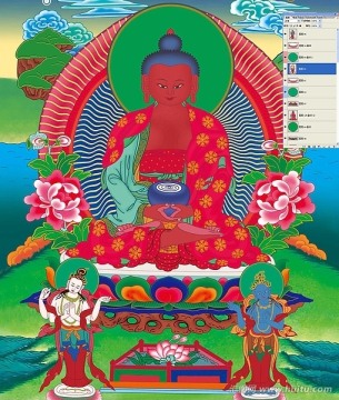 唐卡阿彌陀佛