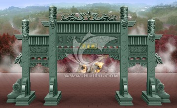牌坊效果圖