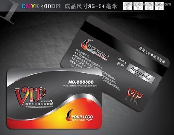 高檔紅色 VIP會(huì)員卡貴賓卡PSD模版