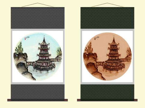 山水風(fēng)景國(guó)畫