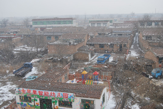 乡村雪景