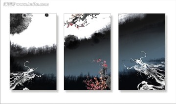 中國風無框畫