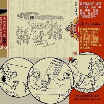 古代人物釀酒之售酒
