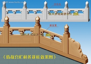 仿故宮欄桿蓮花柱