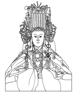 湄洲媽祖金身坐像