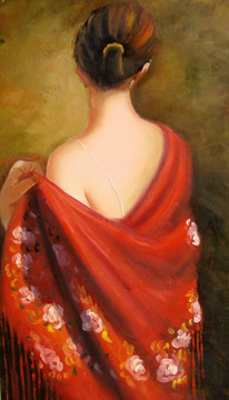 美女油畫