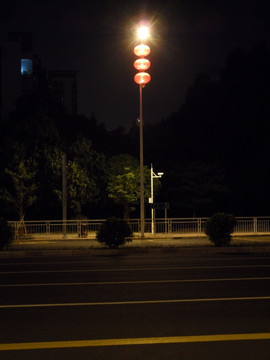 夜景 路灯 灯笼