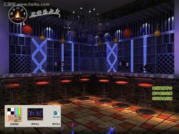 酒吧吧臺(tái)效果圖