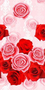 玫瑰花卉图案素材