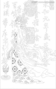 線描仕女