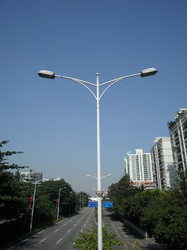 深圳建筑 路灯 马路