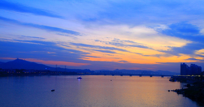 襄阳风光 古城夕照