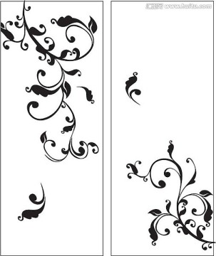 屏風(fēng)背景花條類雕刻圖