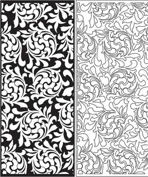屏風(fēng)背景花條類雕刻圖