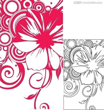 屏風(fēng)背景花條類雕刻圖