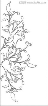 屏風(fēng)背景花條類(lèi)雕刻圖