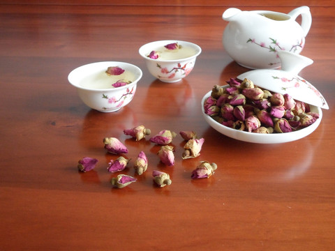 玫瑰花茶 中药材饮片 茶具