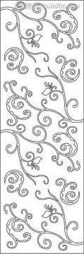 屏風(fēng)背景花條類雕刻圖