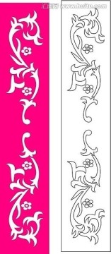 屏風(fēng)背景花條類雕刻圖