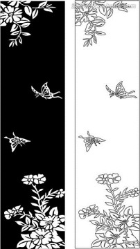 屏風(fēng)背景花條類雕刻圖