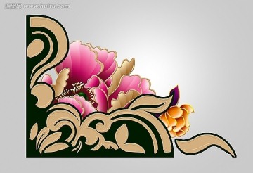 牡丹噴花