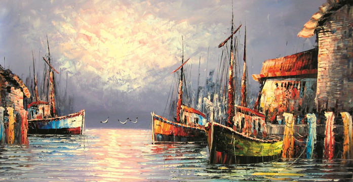 海景油畫
