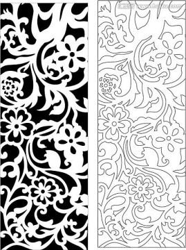 雕刻屏風(fēng)花條紋