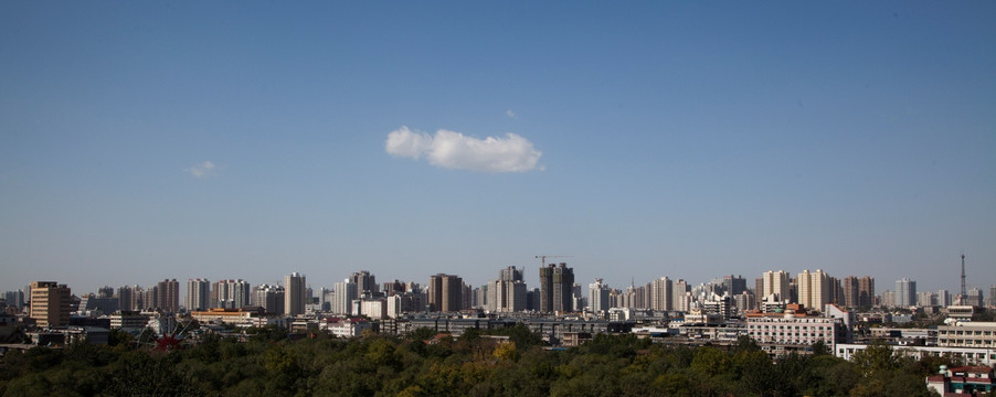 西安市区鸟瞰