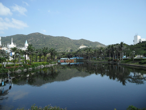 深圳海洋世界 湖畔 湖边风景