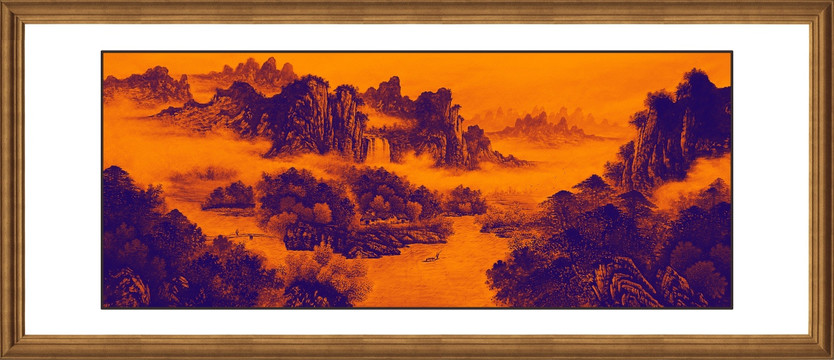 國(guó)畫仿古山水裝飾畫