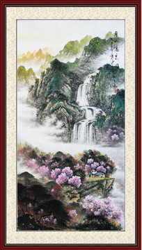 國(guó)畫春景山水畫