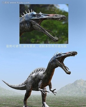 3dmax動(dòng)物模型 似鱷龍