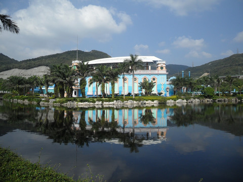 深圳海洋世界 海洋剧场 湖畔 湖边风景