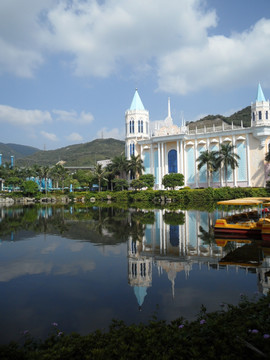 深圳海洋世界 幻游海洋馆 湖畔 湖边风景