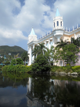 深圳海洋世界 幻游海洋馆 湖畔 湖边风景