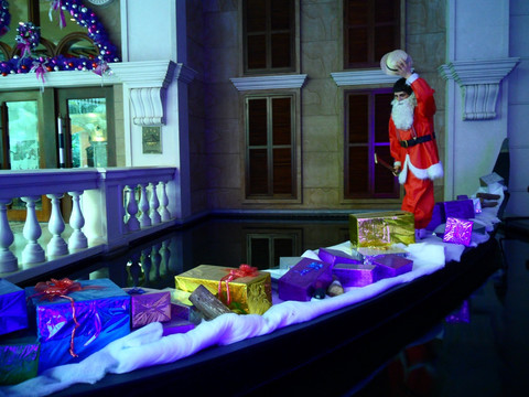 圣诞老人 船 圣诞礼物 西方传统节日