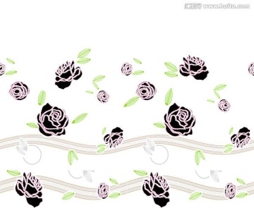 玫瑰花  瓷片腰線花片（通道分色）