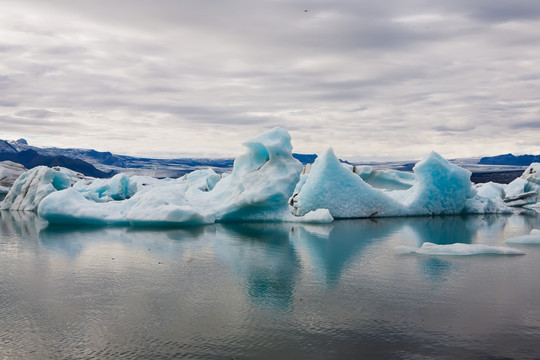 冰岛冰湖
