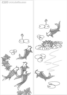 雕刻魚圖（雙門）
