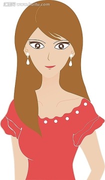卡通優(yōu)雅女人