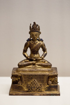 鎏金铜阿弥陀佛坐像（13世纪）