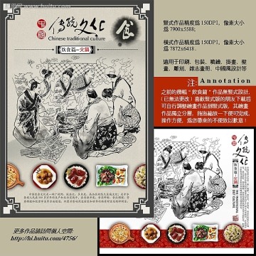 餐飲 飲食 傳統(tǒng)文化 裝飾畫