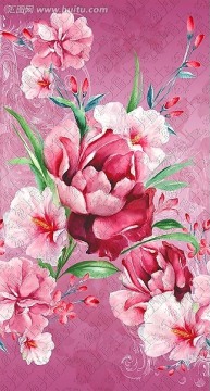 蔥頭爵士花卉圖案素材