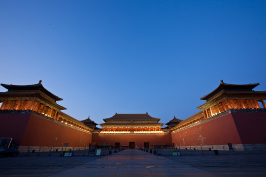 北京故宫午门夜景