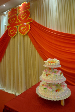 蛋糕 婚场布置  背景 花饰 装饰品